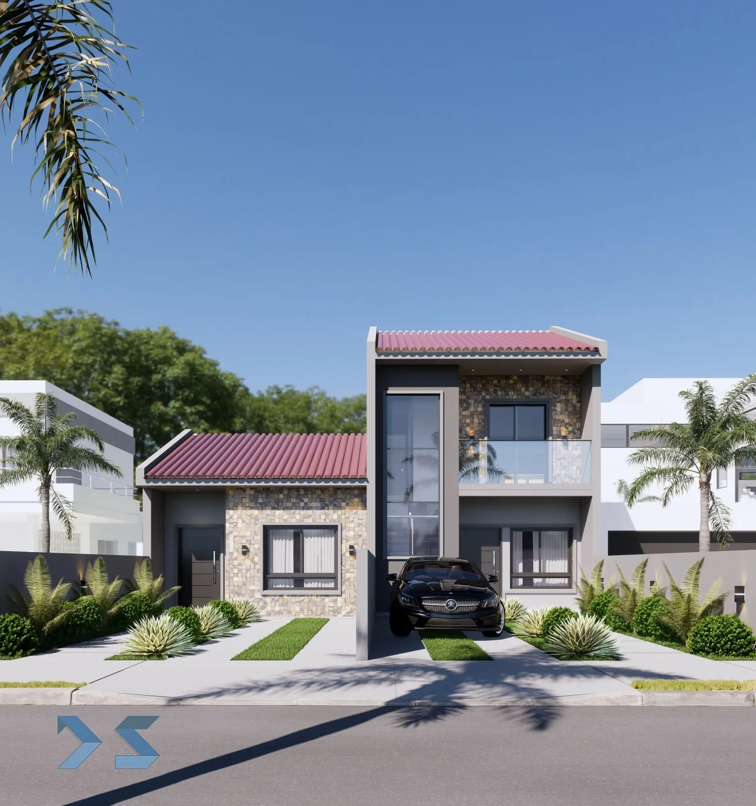 Projeto residencial em etapa de planejamento